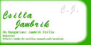 csilla jambrik business card